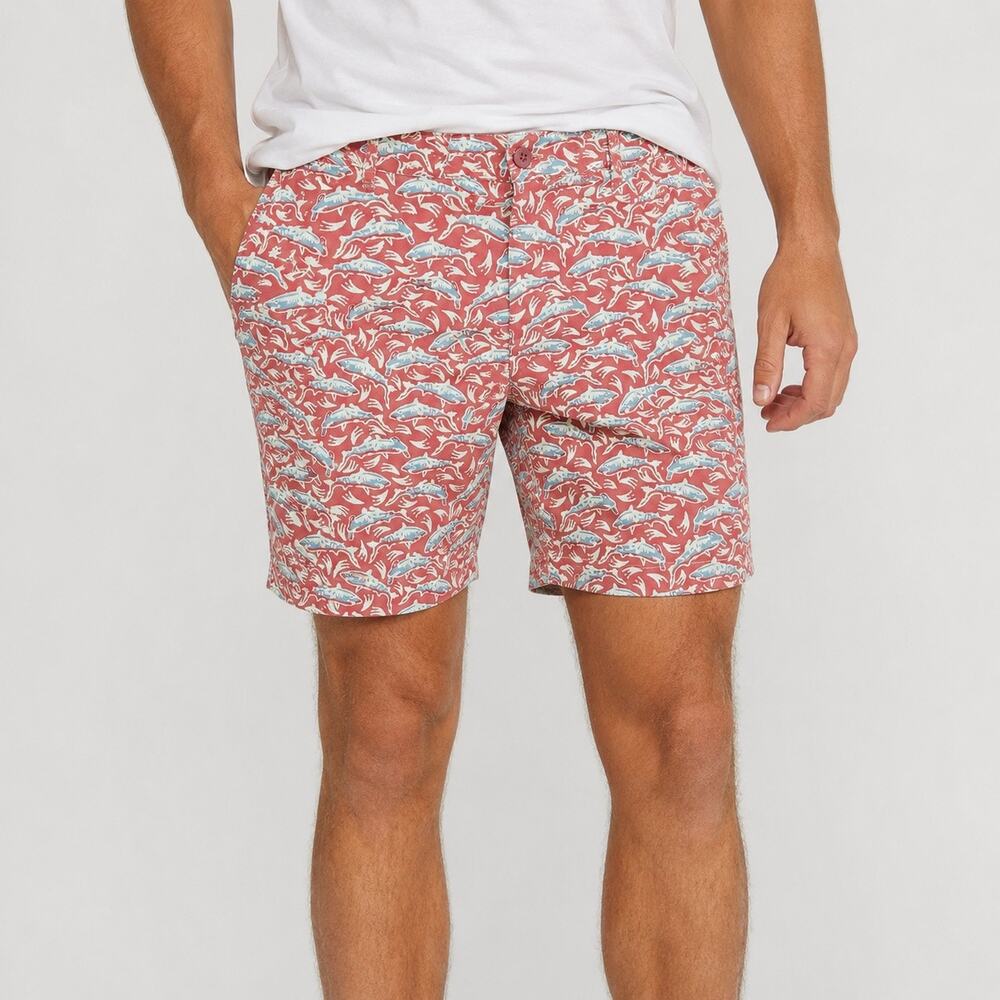 Vineyard Vines Performance Fish Print Shorts Mens 28 Stretch Golf Beach